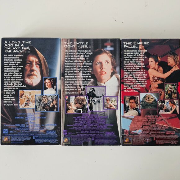 Star Wars Trilogy VHS 1977 1980 1983 - Mark Hamill, Harrison Ford, Carrie Fisher - Picture 7 of 8